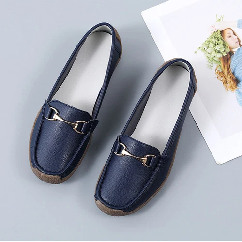 Womens Loafers Mocassin Office Work Flat Slip On Shoes Ladies Casual Shoes Size - Bild 34 von 59