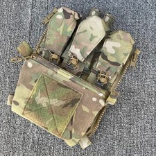 Tactical Vest Zipper Back Pack Panel Triple Mag Pouch Carrier for FCPC V5 Vest