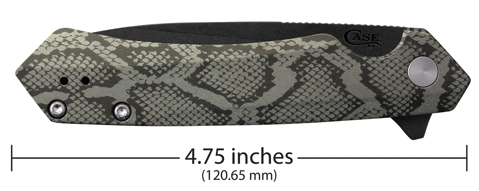 Cuchillos de bolsillo Case xx Knife Shot Show Kinzua 64636 OD piel de serpiente aluminio S35VN Foto 2 de 4