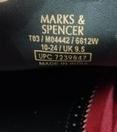 M&S Men's Brogues Black Leather Upper Wing Tip Lace-up Wide Fit New F1 - Picture 8 of 11