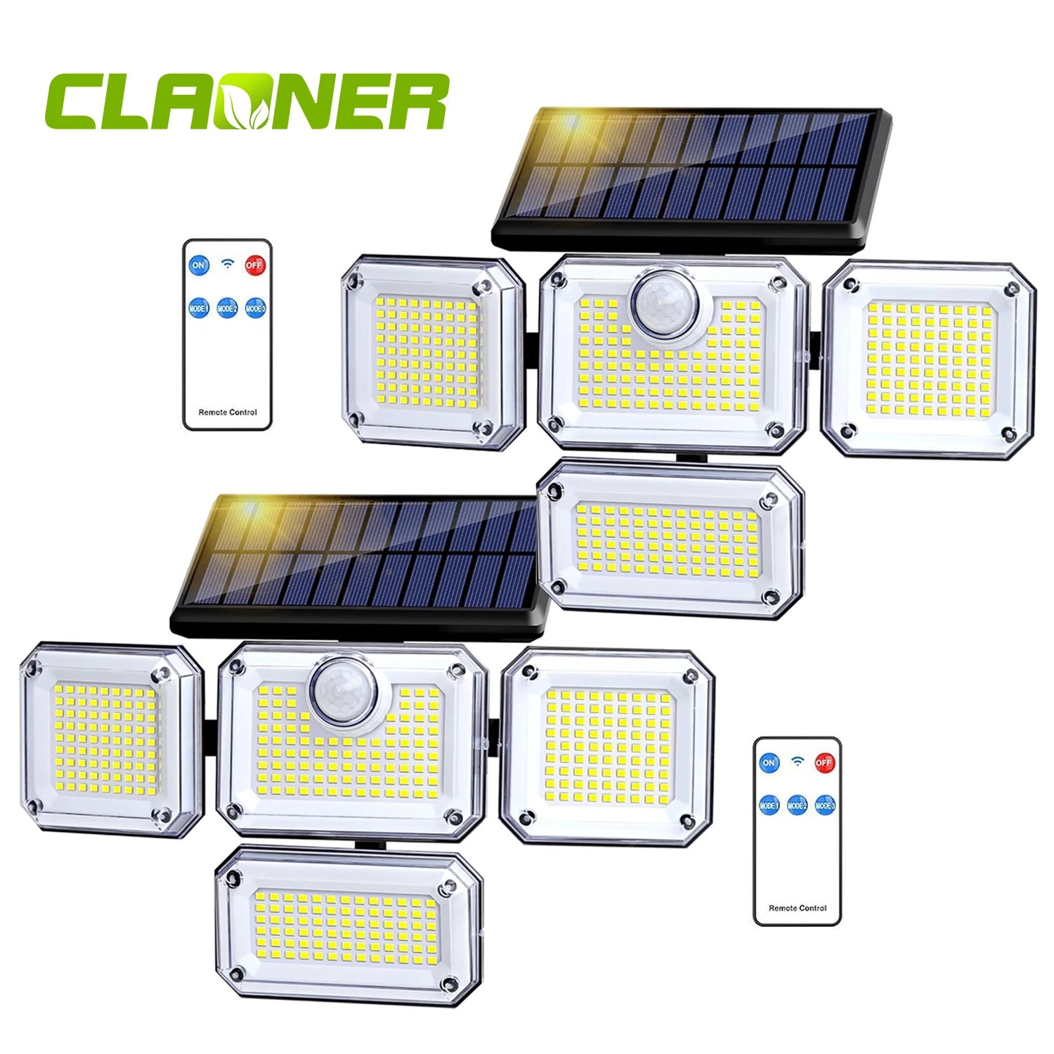 2Pack 333LED Motion Sensor Solar Lights Outdoor IP65 Waterproof Security Lamp US