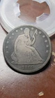 1869 Seated Liberty Silver Half Dollar 50C Original Circulated G Good       W690