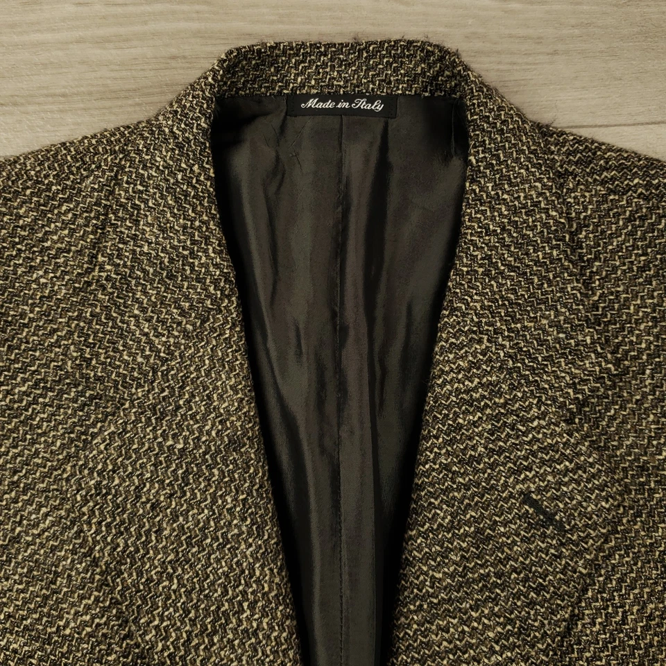 Pal Zileri Vtg Knit Tweed Blazer Men's 44R (EU 54R) Three Button Patch Pocket - Image 2 of 4