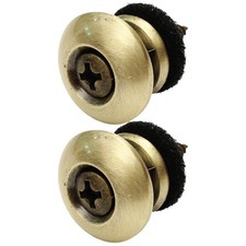2 Pcs Metal Buttons Bass Guitar Strap Locks Bronze Acoustic Neck