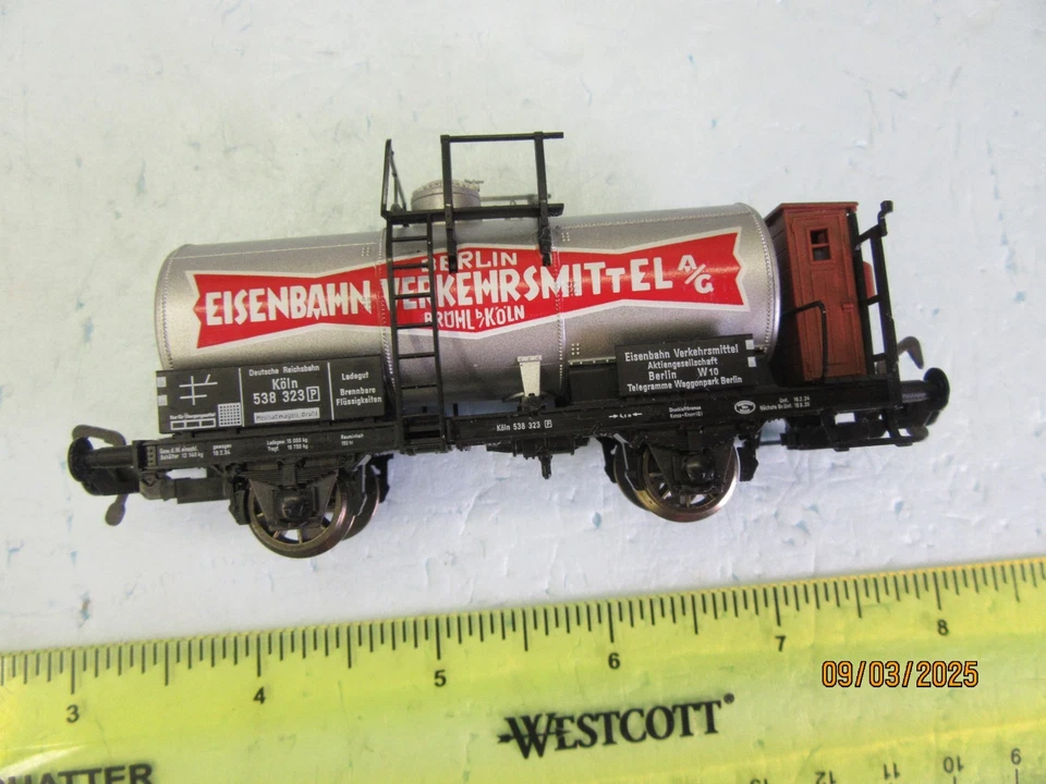 HO - Fleischmann 5431K Tanque de Carga Coche Transporte Ferroviario DRG - NOS Foto 3 de 4