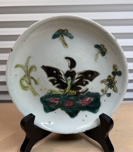 19th-century Chinese polychrome plate