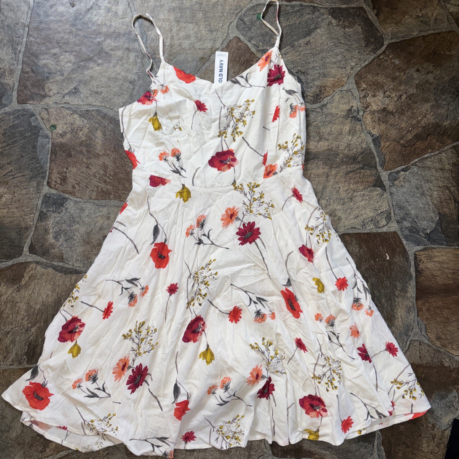 Old Navy Dress Woman Floral NWT Size M Summer Beach Elastic Back