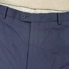 Zanella Benny Mens 35x32 Navy Blue Wool Dress Pants Trousers Made in Italy EUC