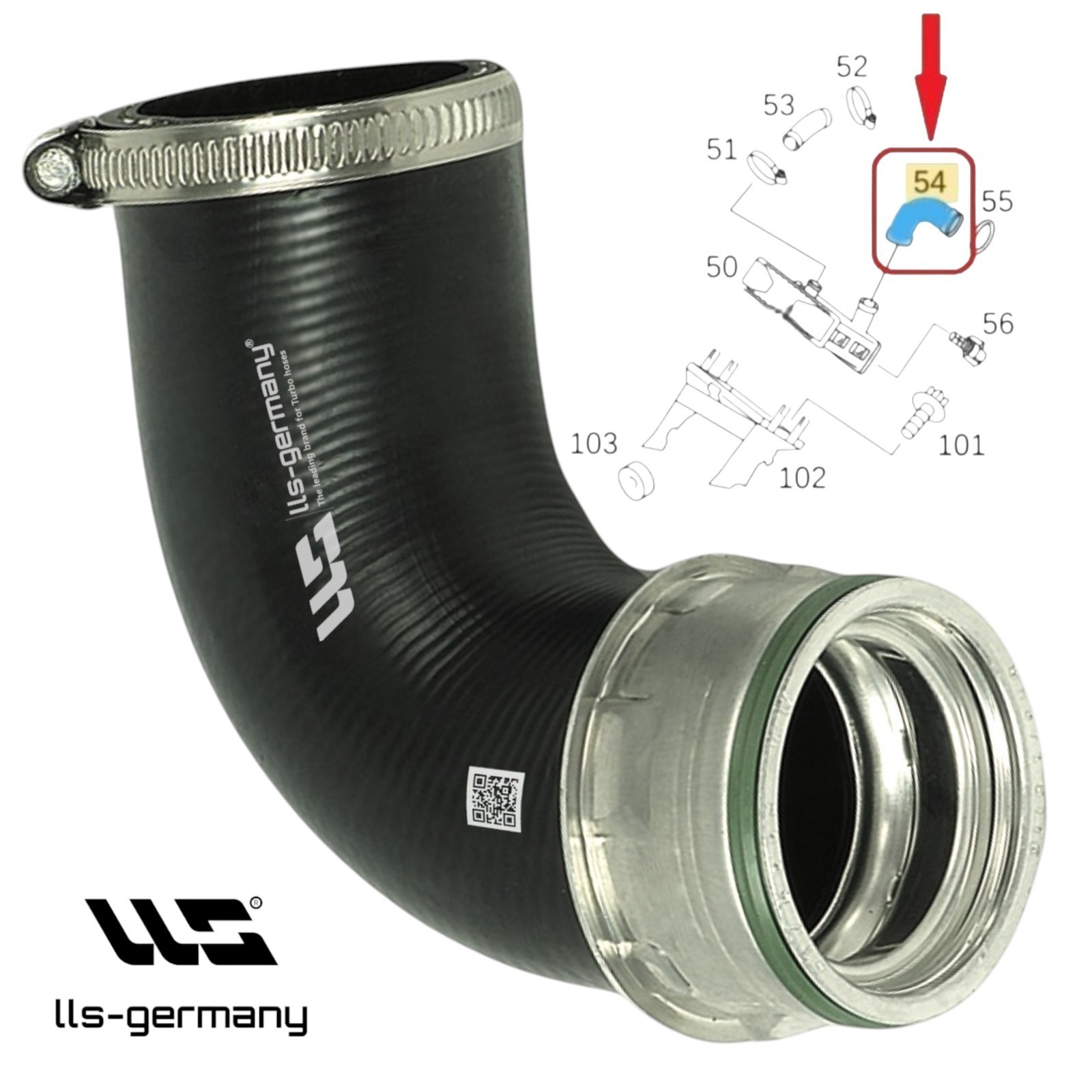 Turbo Hose for Smart Fortwo Cabrio Coupe (450) 0.8 CDI A6601400112