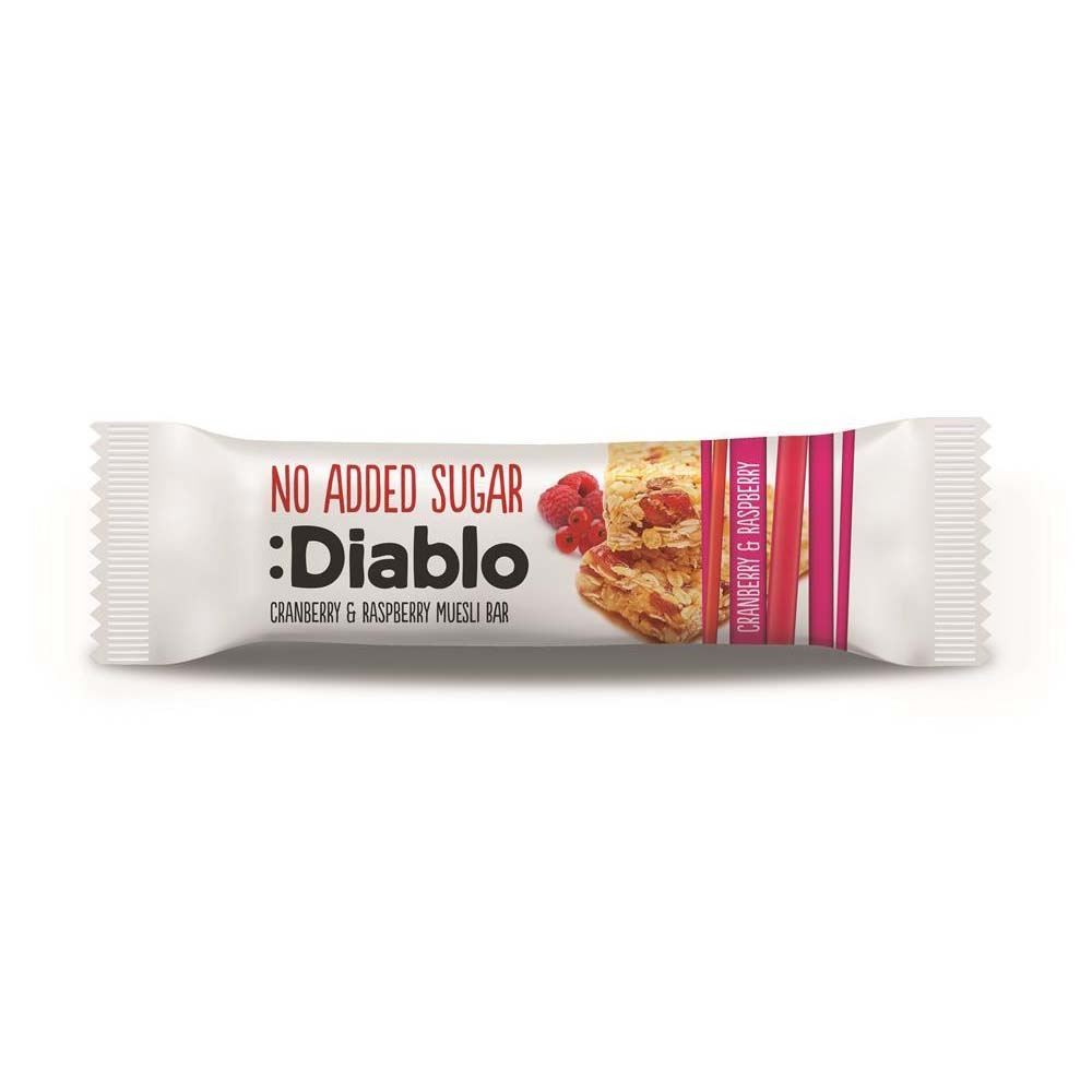 Diablo Muesli Bar With No Added Sugar Sugar Free Cranberry & Raspberry, 30 G - Image 4