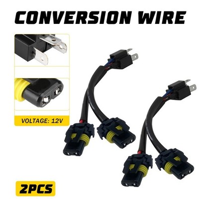 Conversion Wire H6054 to 9005 9006 Two Harness Head Light Adapter Plug Play EAW