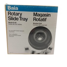 Baia Rotary Slide Tray Model B 80 for Kodak Carousel Holds 80 2x2 Slides B80