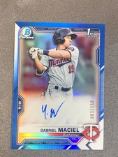 2021 Bowman Chrome 1st Blue Auto /150 Gabriel Maciel
