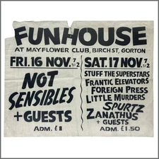 Not Sensibles Funhouse Mayflower Club Manchester Concert Poster (UK)
