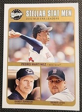 2003 Upper Deck Vintage Pedro Martinez Randy Johnson Lowe Stellar Stat Men 234