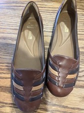 NEW Clarks Gracelin Gemma Flat Loafers   Multi Brown Slip on Women  s Sz. 7.5 M