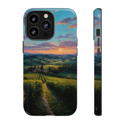 For iPhone Galaxy Pixel | Vineyard Sunset Green Hills Case | Lifetime Warranty
