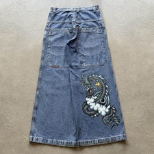 JNCO Jeans Dragon Vintage Size 32x30 Loose Baggy Wide Leg 90s Skate Grunge Punk