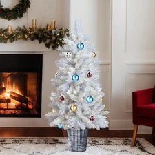 4 FT Artificial Christmas Tree with Pot Stand 119 / 200 Branch for Holiday Party