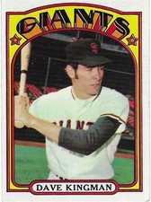 1972 TOPPS - #147 DAVE KINGMAN (GIANTS)!! GREAT ROOKIE CARD!!. rookie card picture
