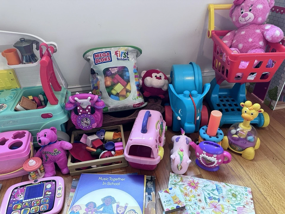 Lot Of Baby Children Activity Educational Toys Camper Caterpillar Books Plushies - Image 2 of 4