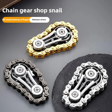 1pc Metal Bike Chain Fidget Spinner Gear Flywheel Stress Relief Toy - NEW