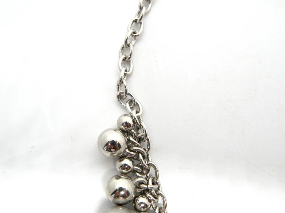 Collar Colgante Lia Sophia Gris Orbe Cuentas Joya Mujer 16" Tono Plata Joyería Foto 2 de 4