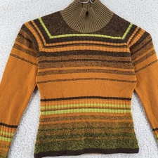 Bazar de Christian Lacroix Striped Knit Sweater Womens XS Striped Retro Pullover