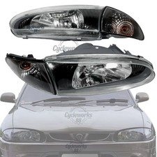 Proton Wira Satria M21 Jumbuck Crystal Black Headlight & Corner Lamp Set