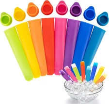 8 PCS Silicone Popsicle Molds-Silicone Ice Pop Molds for Kids,Reusable Popsicle