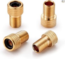 Brass Presta to Schrader Valve Adapter for Bikes, Converts to Standard Pump or A