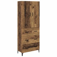 Altholz Highboard Wandmontiert 69,5 X 34 X 180 Cm