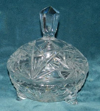 GORGEOUS VINTAGECRYSTAL COVERED CANDY DISH!!