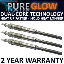 3x Diesel Heater Glow Plugs For Smart Cabrio City-Coupe Fortwo 0.8 CDi