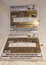 2x Pioneer 12x12 White Memory Scrapbook Refill Pages wit Sheet Protectors