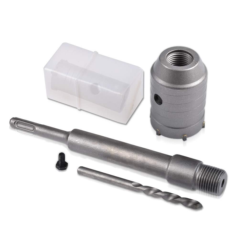 KATUR Sega a Tazza 50mm per Muro | Set Foratura SDS PLUS con Punta Pilota
