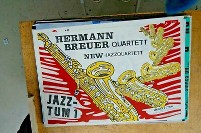 Plakat Hermann Breuer Quartett Jazz-Tum1 1980er Concert Original DIN A4 TOP!
