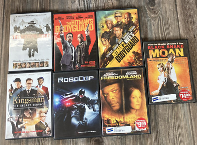 Samuel L. Jackson DVD 7 Lot Freedomland, Black Snake Moan, Hitman's Bodyguard