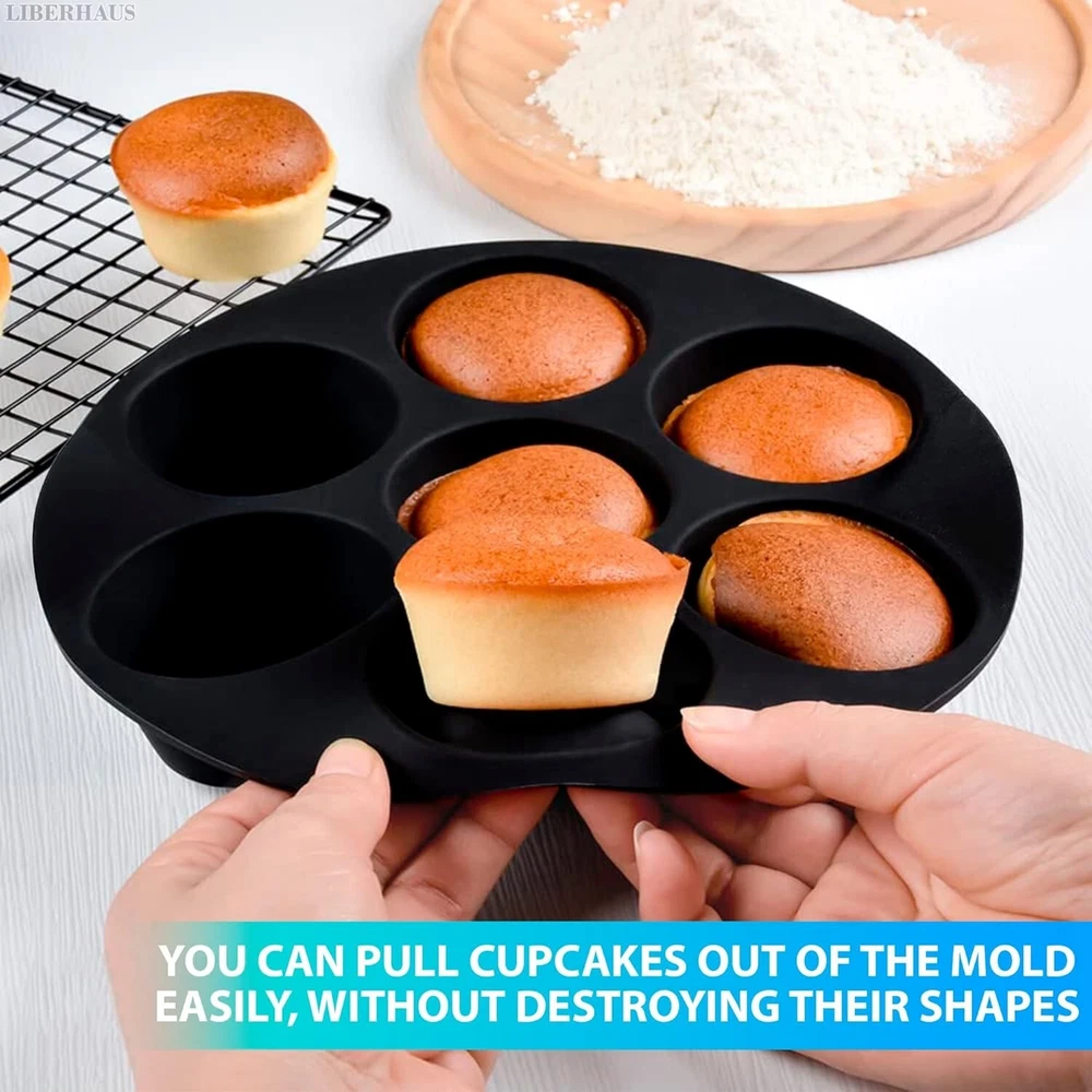 Air Fryer Silicone Cupcake Pan - 3.5-5.8l Air Fryer Egg Bites Mold Nonstick Muff