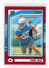 SIONE VAKI #332 2024 PANINI DONRUSS LIONS ROOKIE RC RED