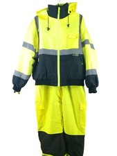 Reptyle Workwear Reflective Jacket  PIP Overalls Set Mens 2X Yellow A