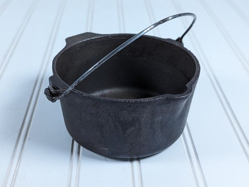 GRISWOLD Gusseisen tiefe Patty Schüssel #72 Drahtbügel Griff Kessel Erie, PA - Bild 3 von 8