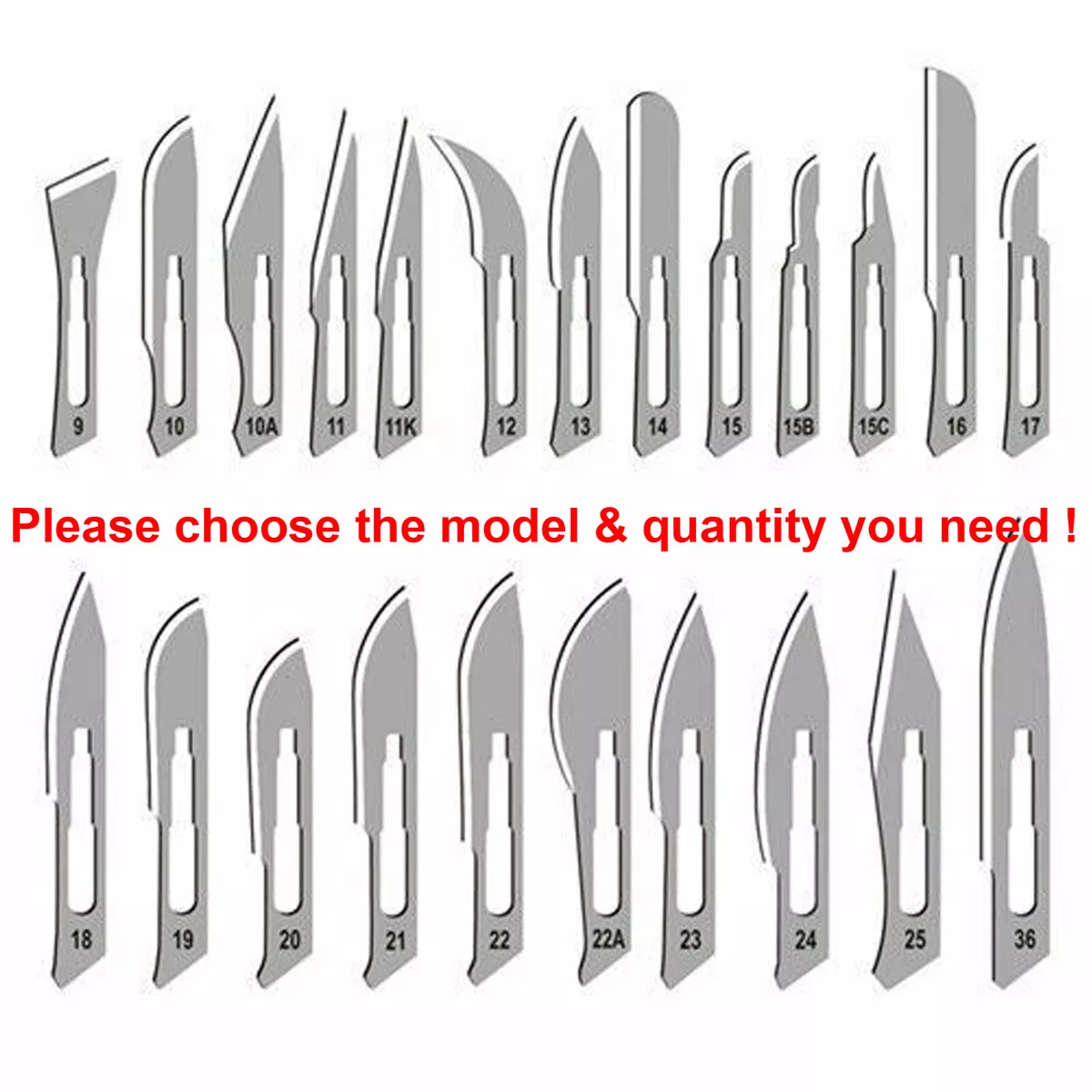 Surgical Sterile Scalpel Handle Blades Surgical Blades All Sizes