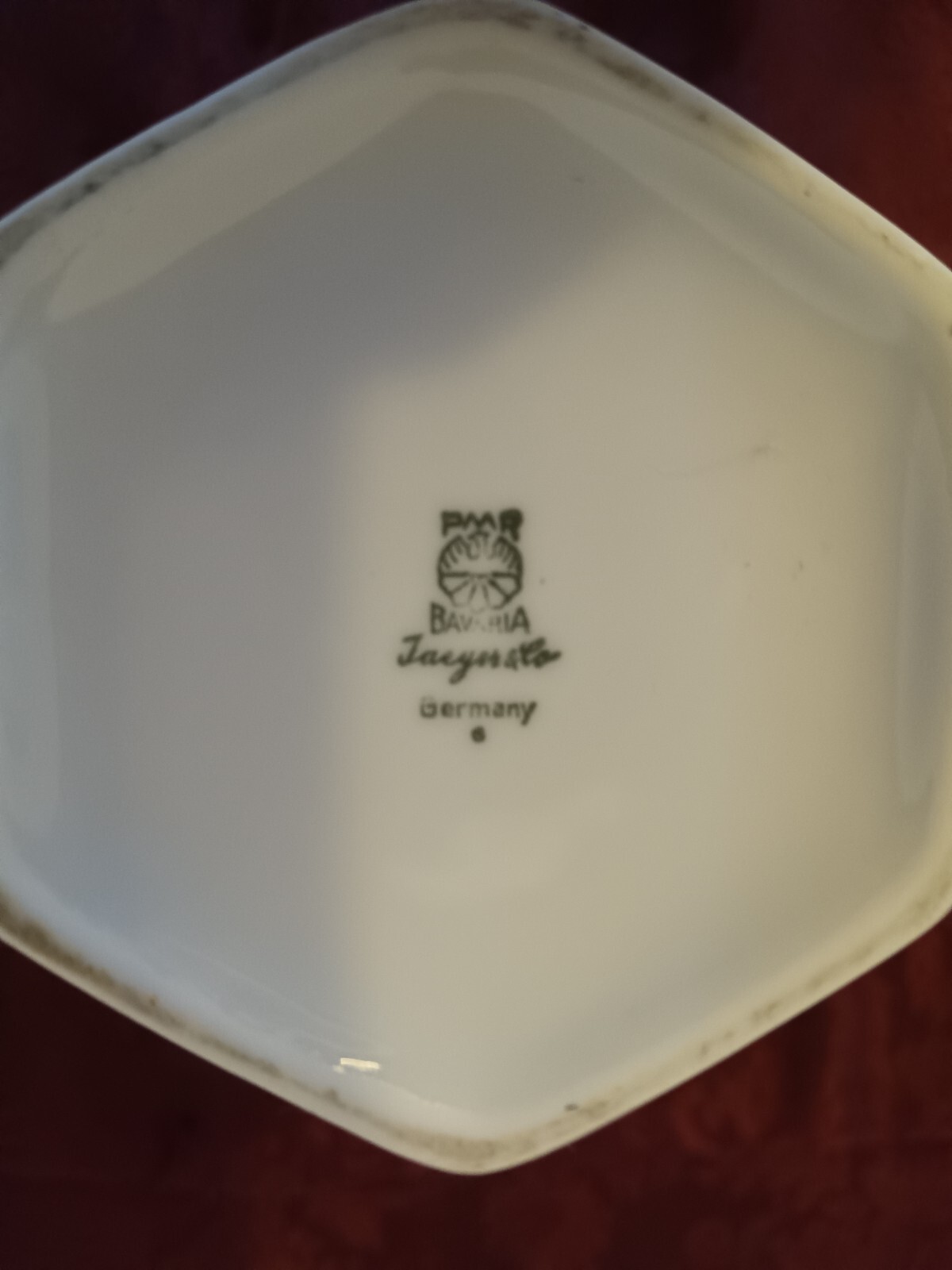 Pmr Bavaria Jaeger & Co Porzellan Deckelvase PMR Bavaria Jaeger Porzellan weiß 19 cm Hoch sechseckig