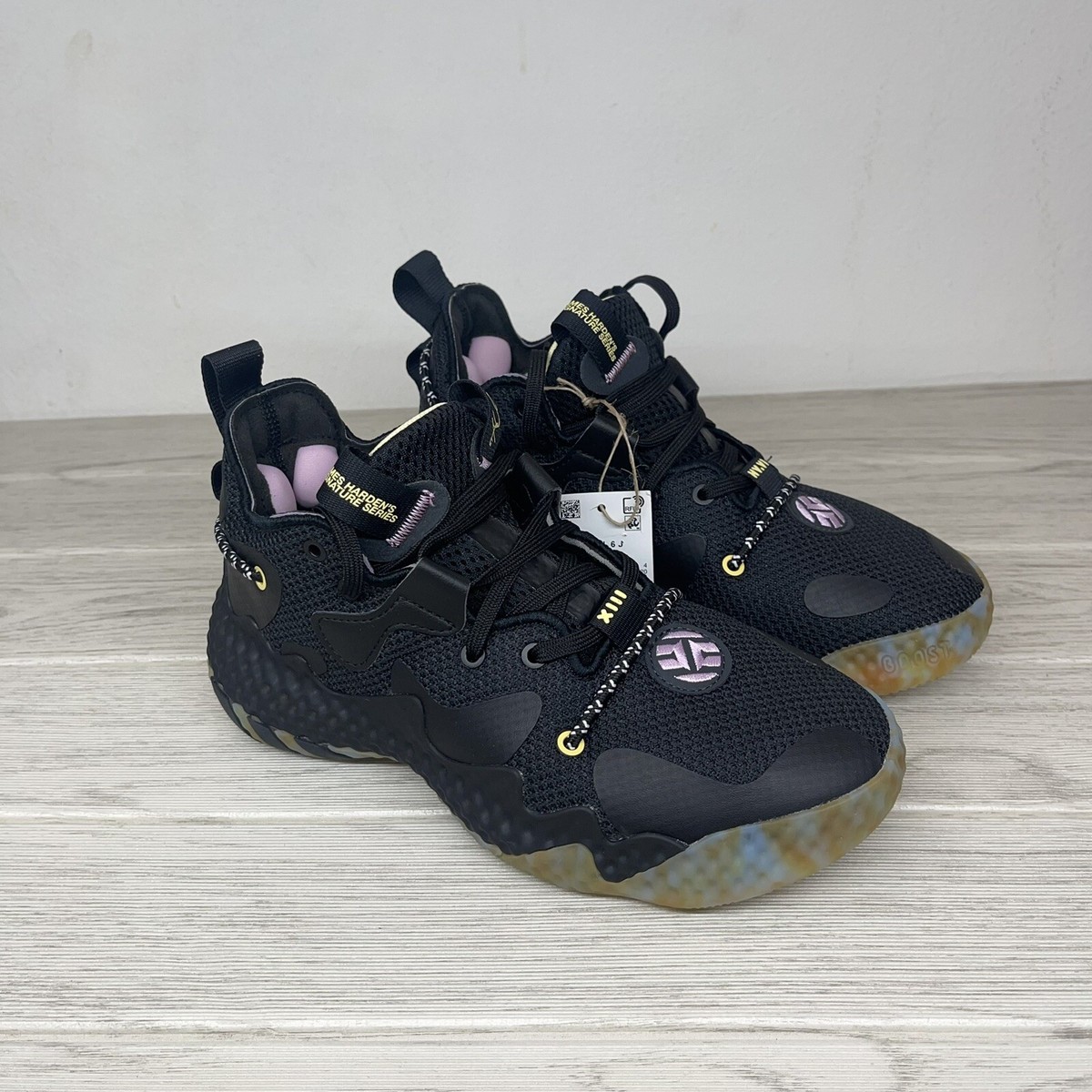 Adidas Harden Vol 6 Shoes Mens Low Basketball Black Gold GW1712 Size 4.5 New Size 11 Adidas James Harden Vol. 6 Black Gum Basketball  main image 4