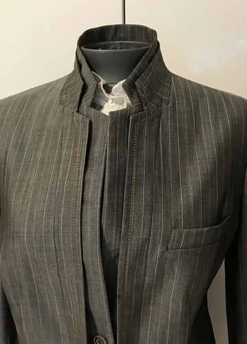 Paule Ka Business Tailored Blazer Grey With Pinstripes Size : Fr 42, Uk 14 - Picture 9 of 14
