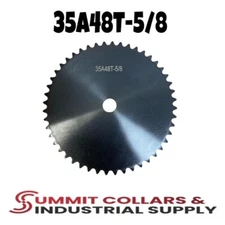 Summit Collars, 35A48H-5/8 Type A Plate Sprocket 48 Teeth for #35 Roller Chain