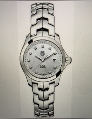 TAG Heuer Link Blue/Gray Mother of Pearl Diamond Women\'s Watch - WJF131D.BA0572 TAG Heuer Ladies Link  main image 3