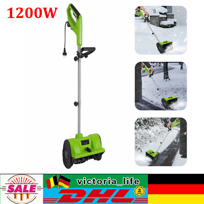 1200W Elektrische Schneefräse Schneekehrmaschine Kehrmaschine Schneeschieber 