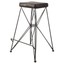 mercana filion 30" seat height black faux-leather seat black metal frame stool